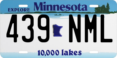 MN license plate 439NML