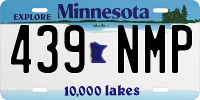 MN license plate 439NMP