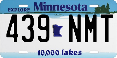 MN license plate 439NMT