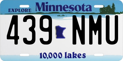 MN license plate 439NMU