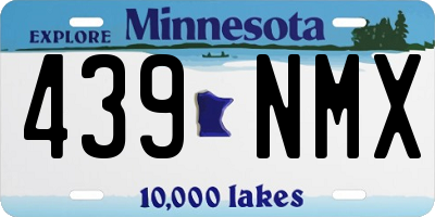MN license plate 439NMX