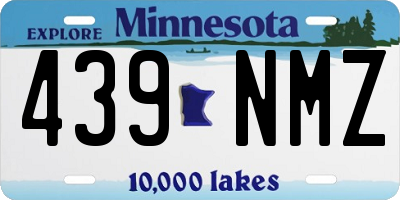 MN license plate 439NMZ