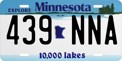 MN license plate 439NNA