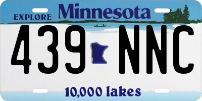 MN license plate 439NNC