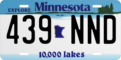 MN license plate 439NND