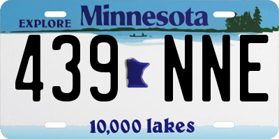 MN license plate 439NNE