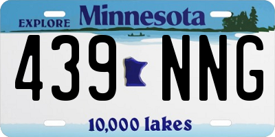 MN license plate 439NNG