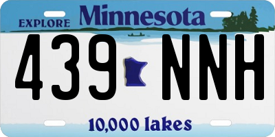 MN license plate 439NNH