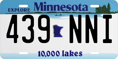 MN license plate 439NNI
