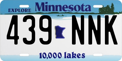 MN license plate 439NNK