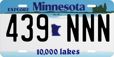 MN license plate 439NNN