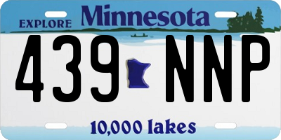 MN license plate 439NNP