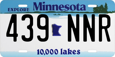 MN license plate 439NNR
