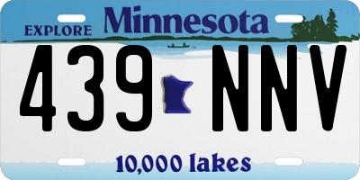 MN license plate 439NNV