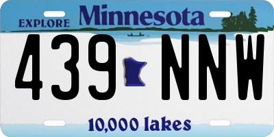 MN license plate 439NNW