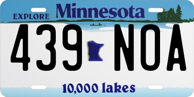 MN license plate 439NOA