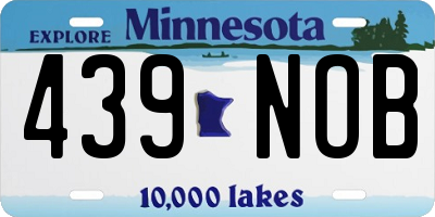 MN license plate 439NOB