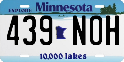 MN license plate 439NOH