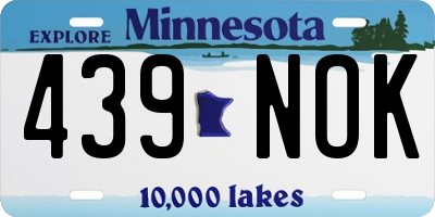MN license plate 439NOK