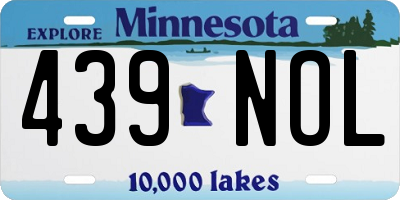 MN license plate 439NOL