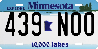 MN license plate 439NOO