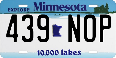 MN license plate 439NOP