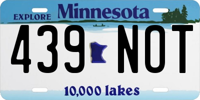 MN license plate 439NOT
