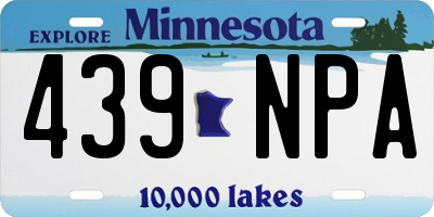 MN license plate 439NPA