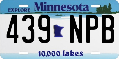 MN license plate 439NPB