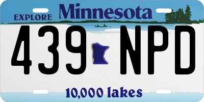 MN license plate 439NPD