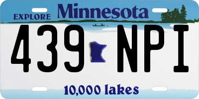 MN license plate 439NPI