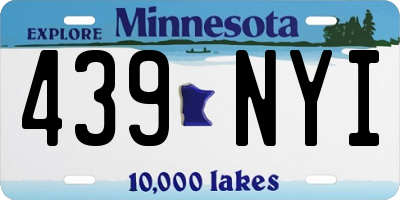 MN license plate 439NYI