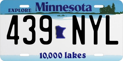 MN license plate 439NYL