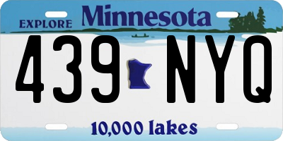 MN license plate 439NYQ