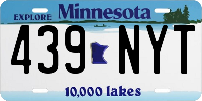 MN license plate 439NYT