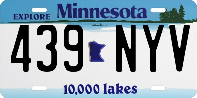 MN license plate 439NYV