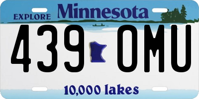 MN license plate 439OMU