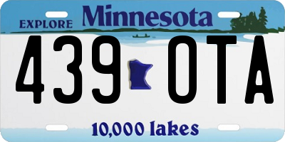 MN license plate 439OTA