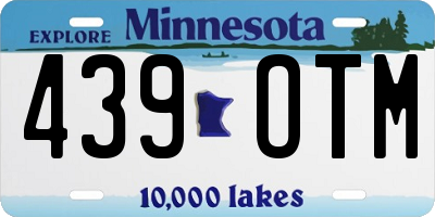 MN license plate 439OTM
