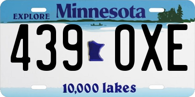 MN license plate 439OXE