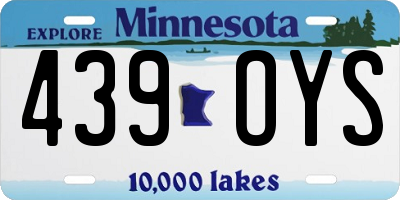 MN license plate 439OYS