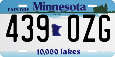 MN license plate 439OZG