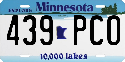 MN license plate 439PCO