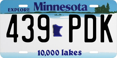 MN license plate 439PDK