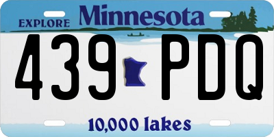 MN license plate 439PDQ