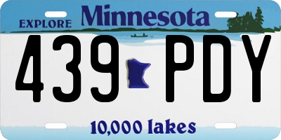 MN license plate 439PDY