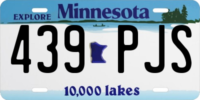 MN license plate 439PJS