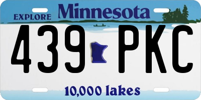 MN license plate 439PKC