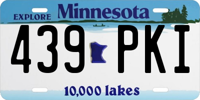 MN license plate 439PKI