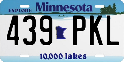 MN license plate 439PKL